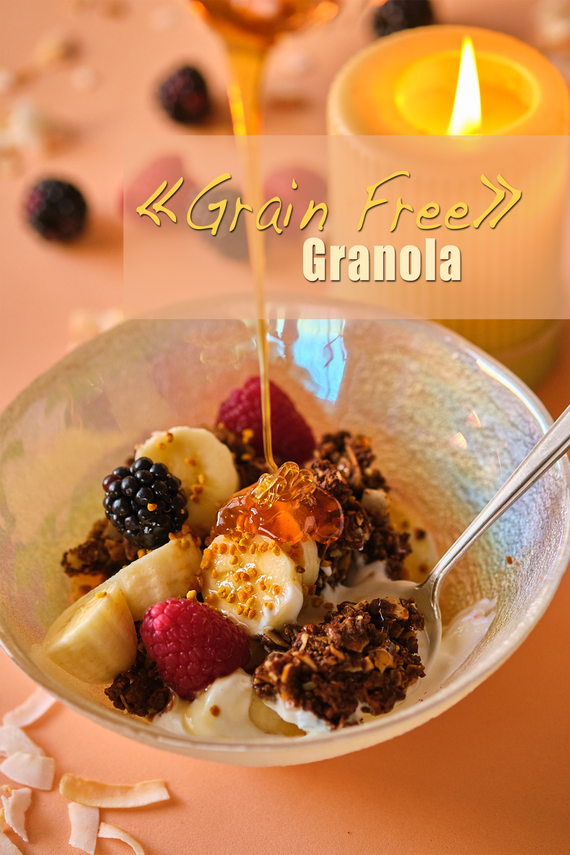 « Grain free » Granola (sin avena, sin gluten, sin azúcar refinado)
