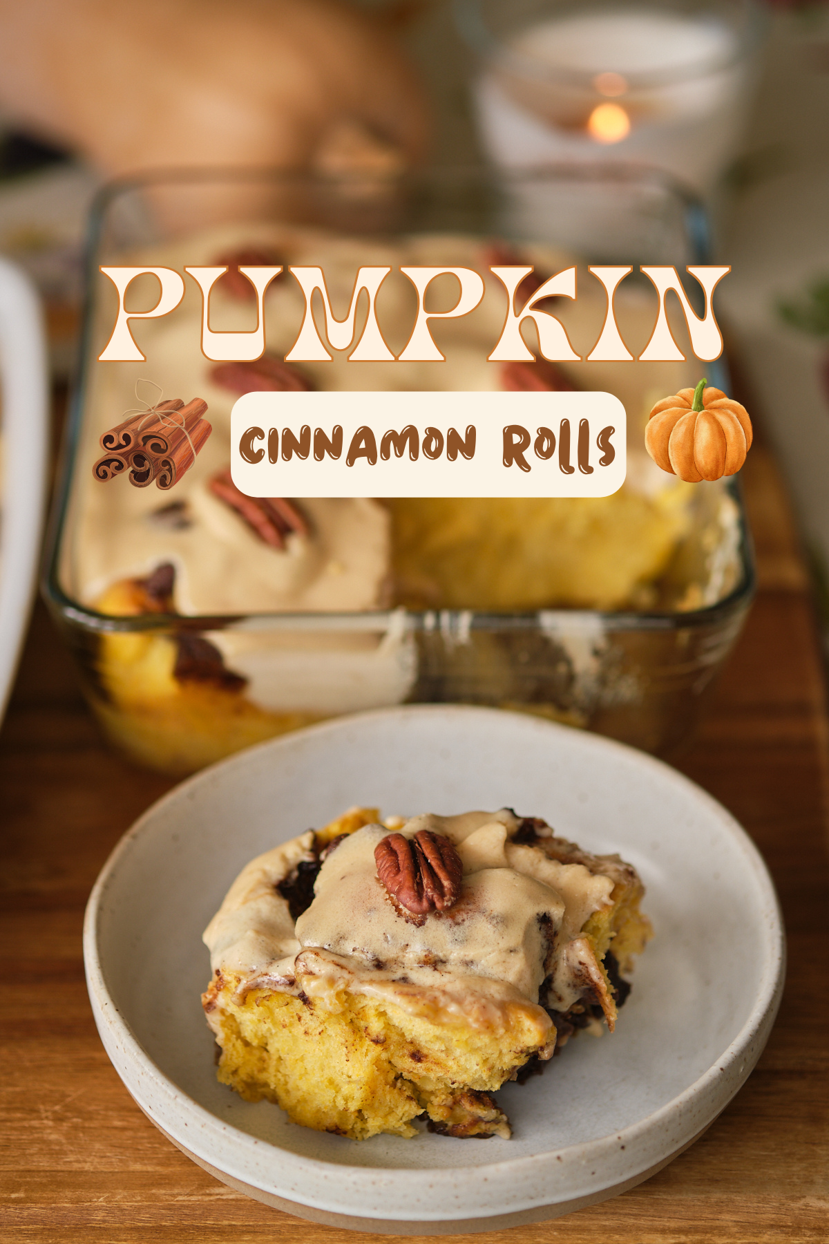 Pumpkin cinnamon rolls (rollos de canela y calabaza)