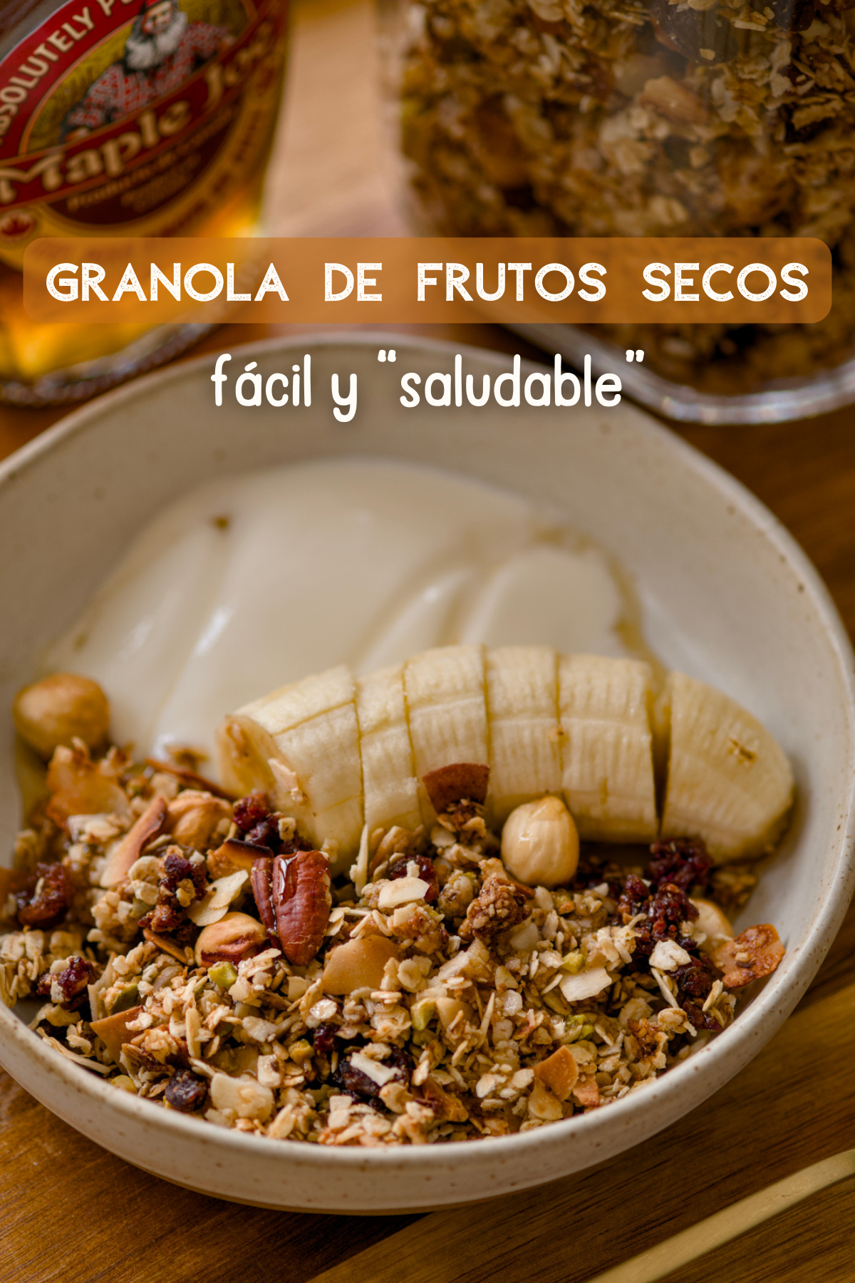 Granola casera de frutos secos fácil y saludable