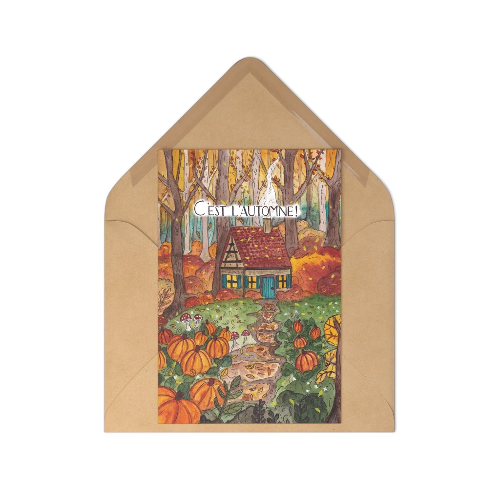 Cartes postales "C'est l'automne!" (7 pcs)