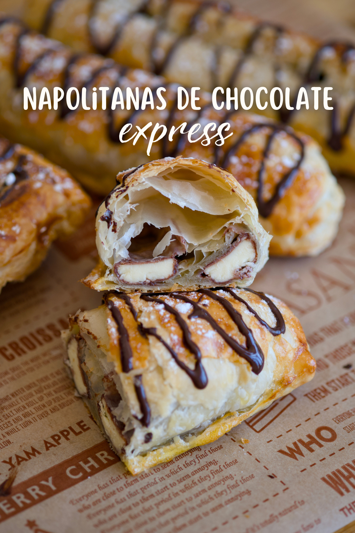 Napolitanas de chocolate express
