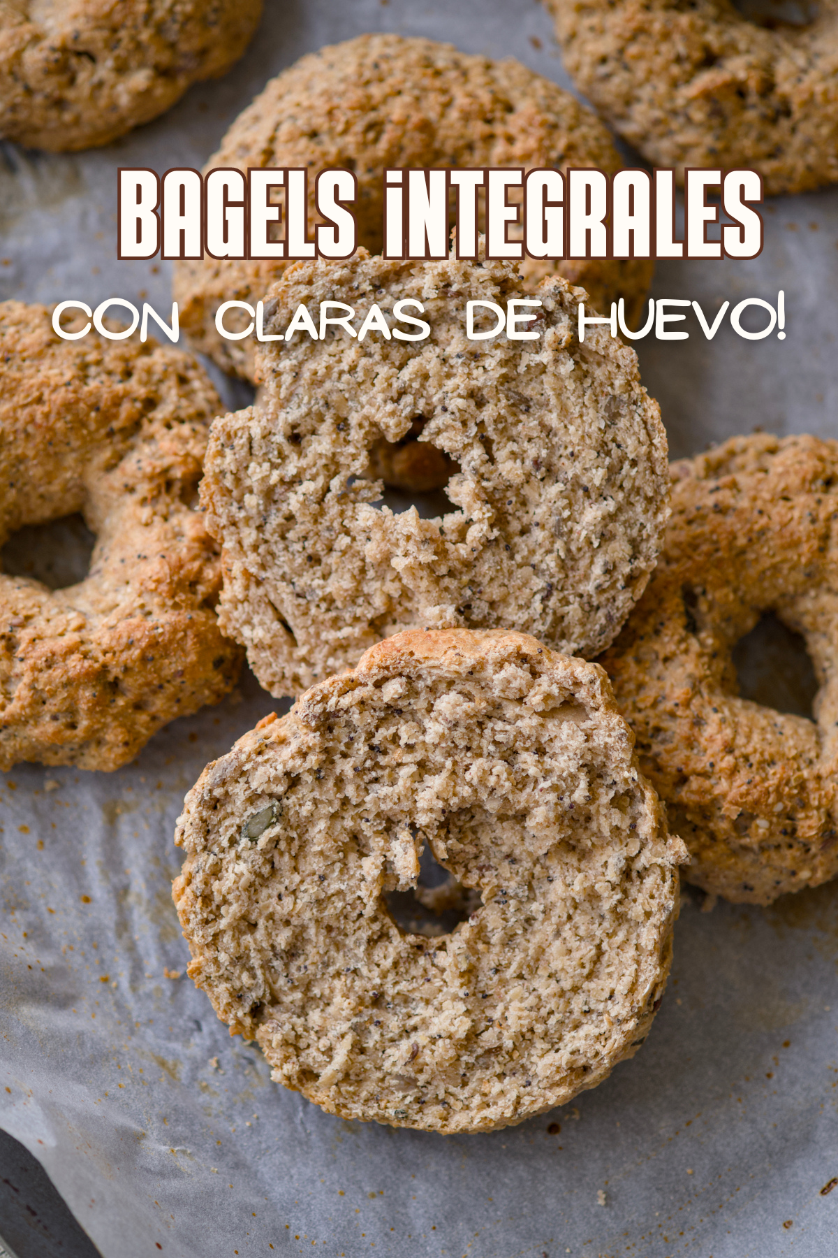 Bagels integrales con claras de huevo!