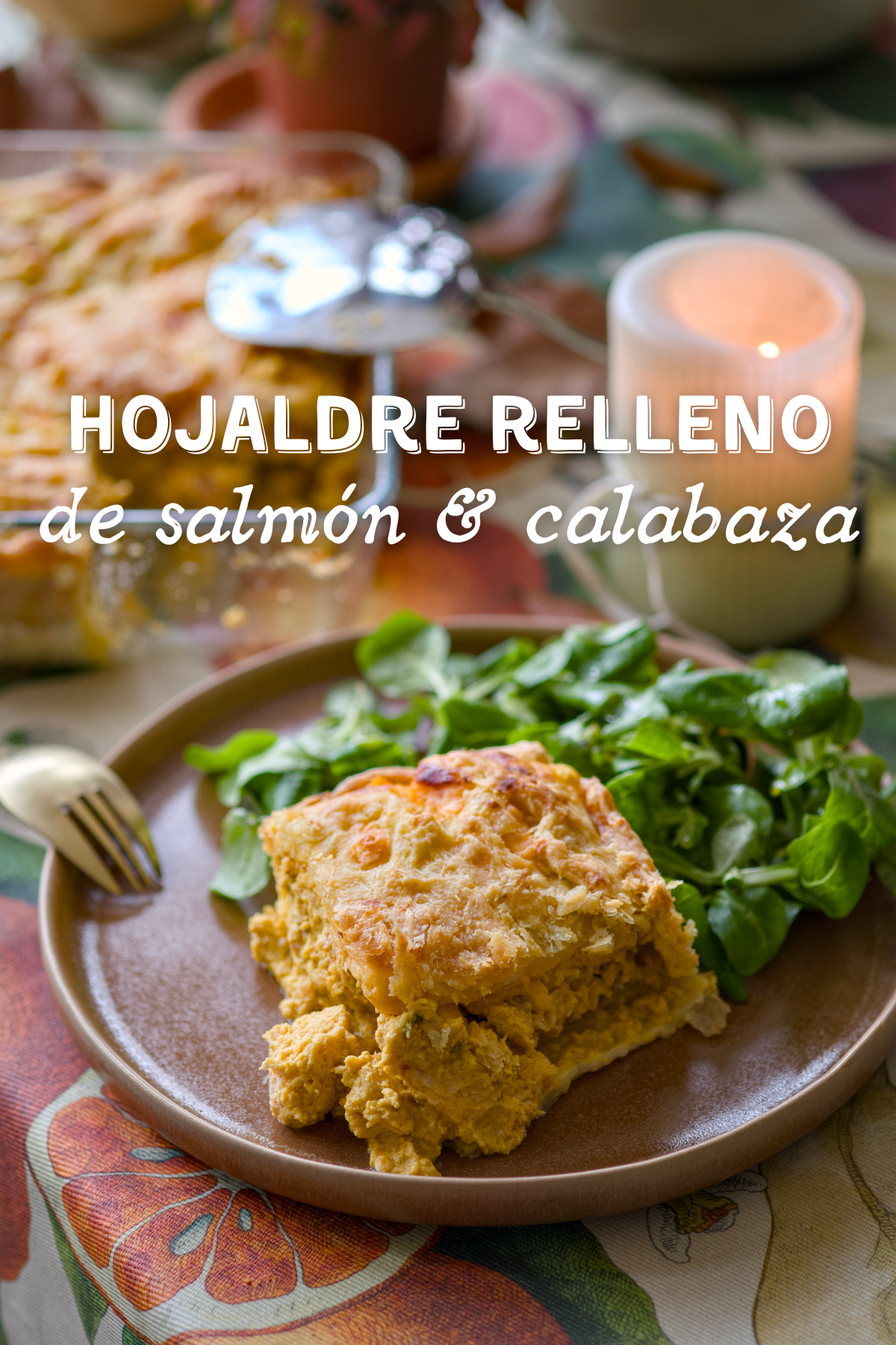 Hojaldre relleno de salmón y calabaza