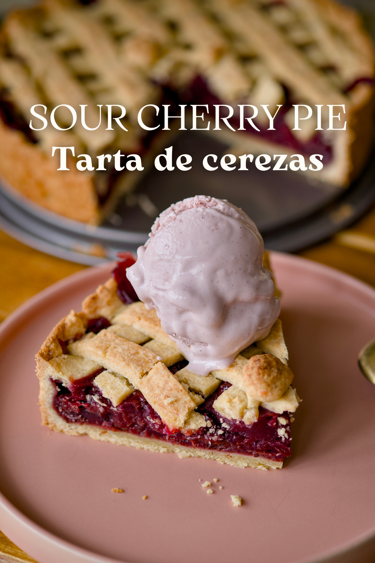 Sour cherry pie o tarta de cerezas