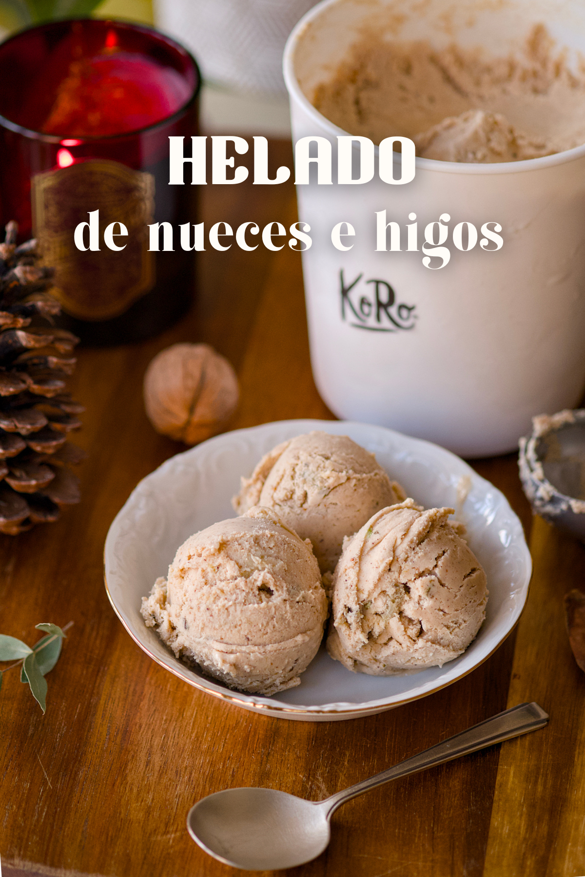 Helado de nueces e higos