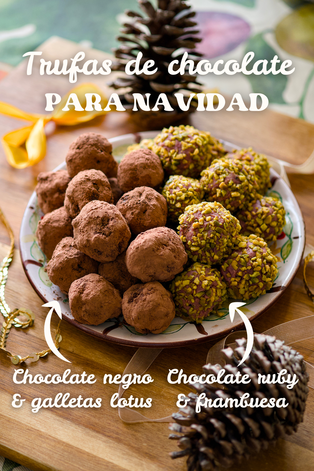Trufas de chocolate y leche de coco, 2 versiones