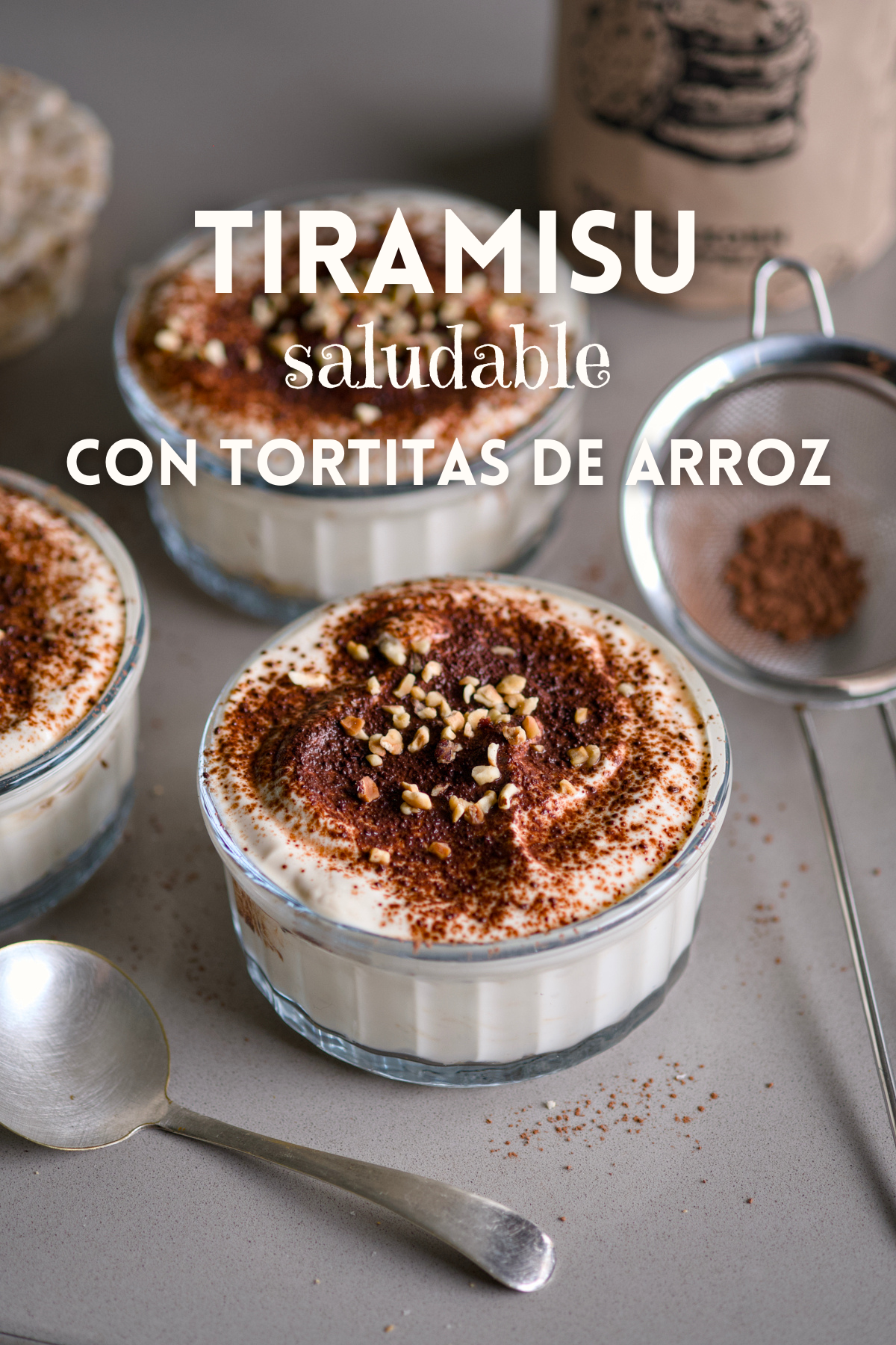 Tiramisu saludable con tortitas de arroz