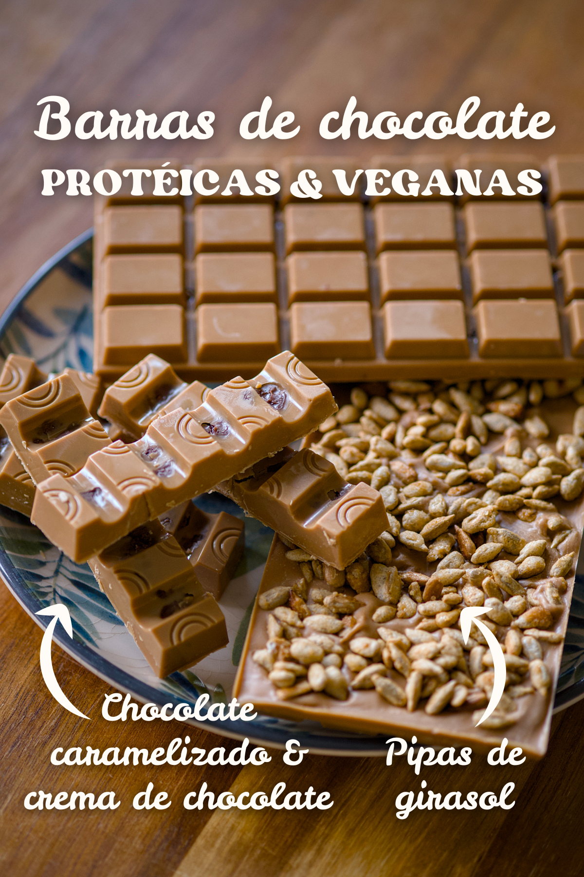 Barritas de chocolate veganas y proteicas